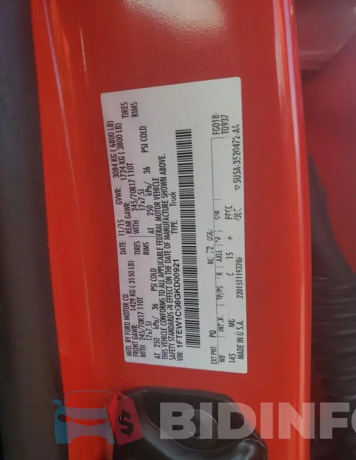 1FTEW1CG6GKD00921 Photo# 12