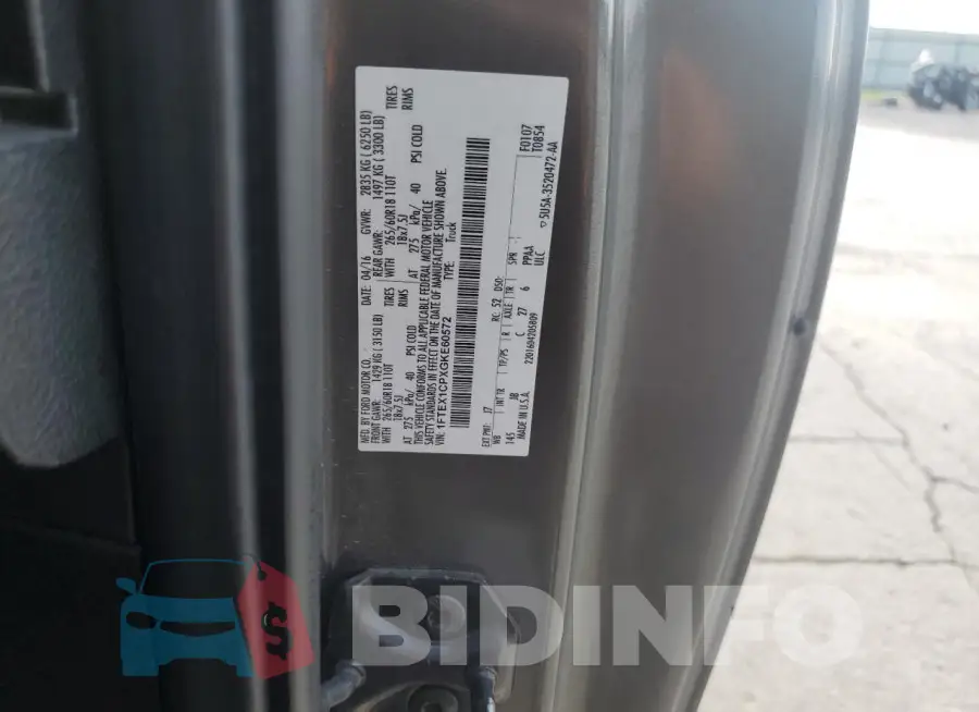 1FTEX1CPXGKE60572 Photo# 12