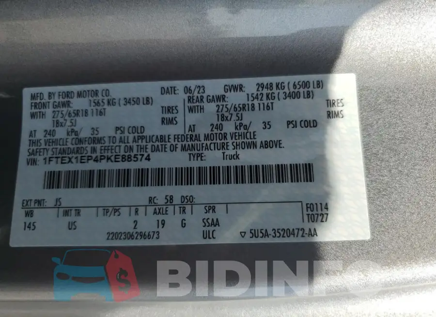 1FTEX1EP4PKE88574 Photo# 12