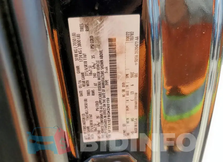 1FTFX1EF8GKD65159 Photo# 12