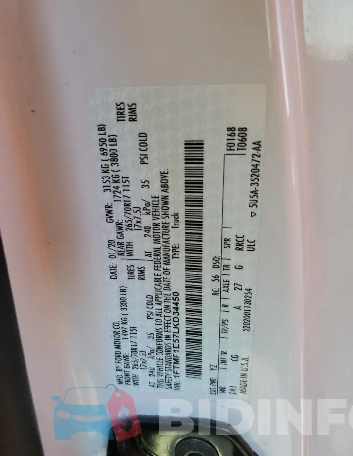 1FTMF1E57LKD34450 Photo# 12