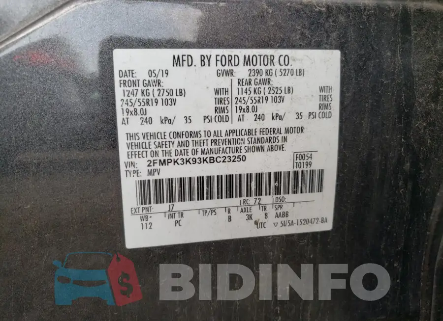 2FMPK3K93KBC23250 Photo# 12
