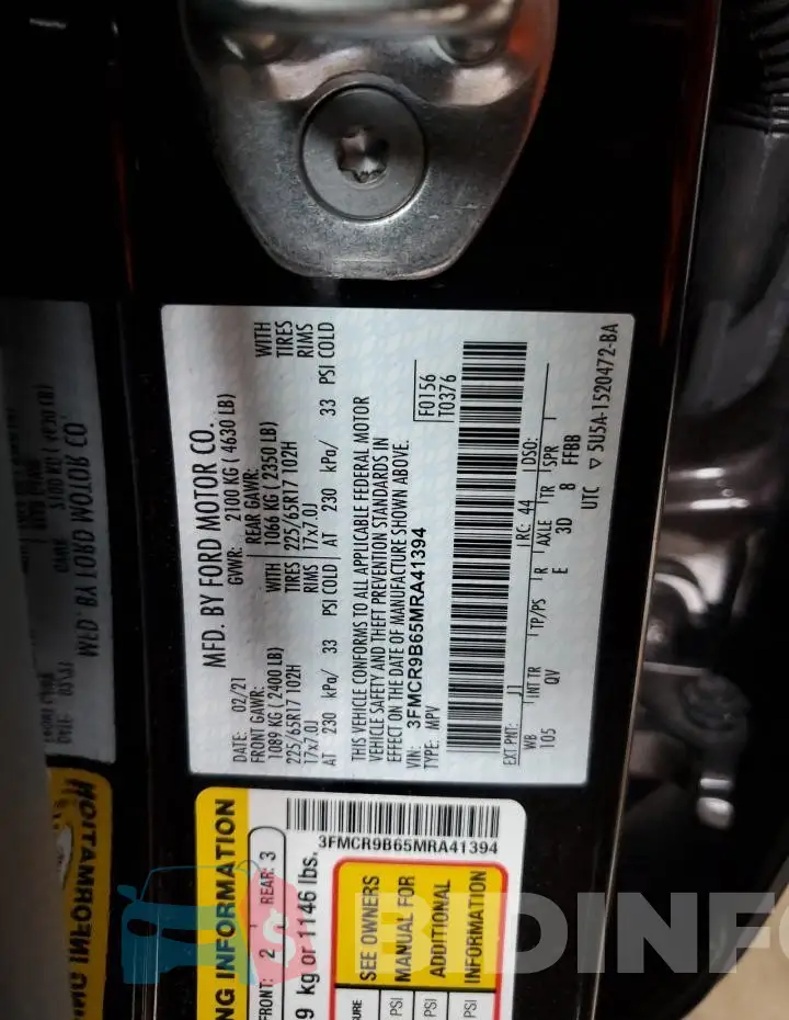 3FMCR9B65MRA41394 Photo# 13