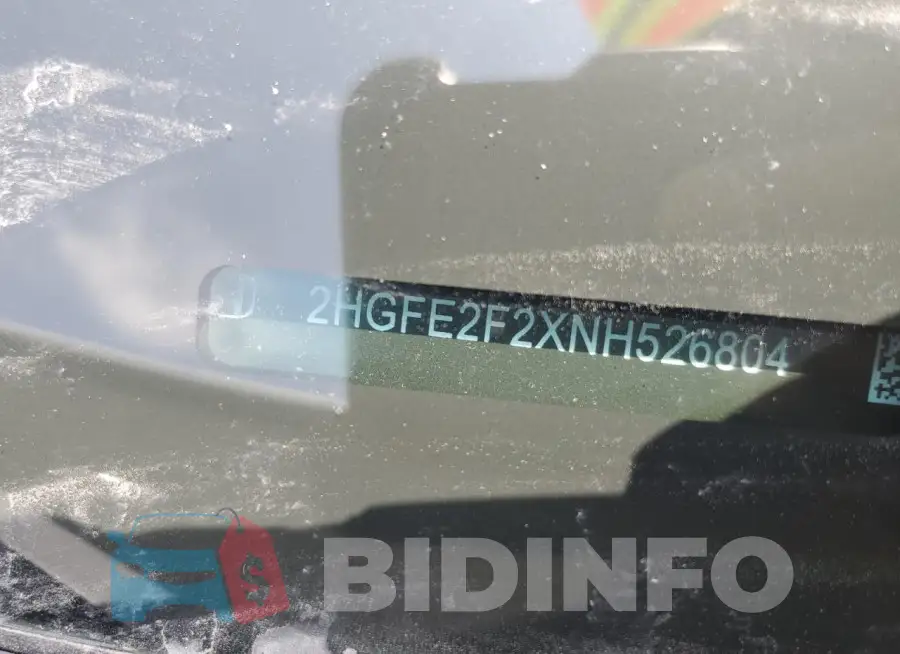 2HGFE2F2XNH526804 Photo# 12