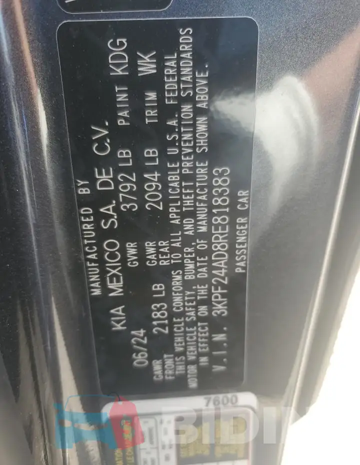 3KPF24AD8RE818383 Photo# 12