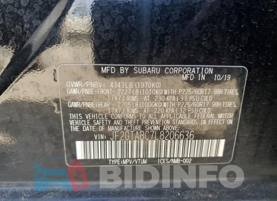 JF2GTABC7L8206636 Photo# 12