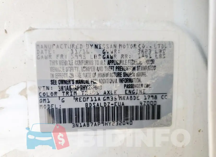 3N1AB7AP9HY232040 Photo# 12