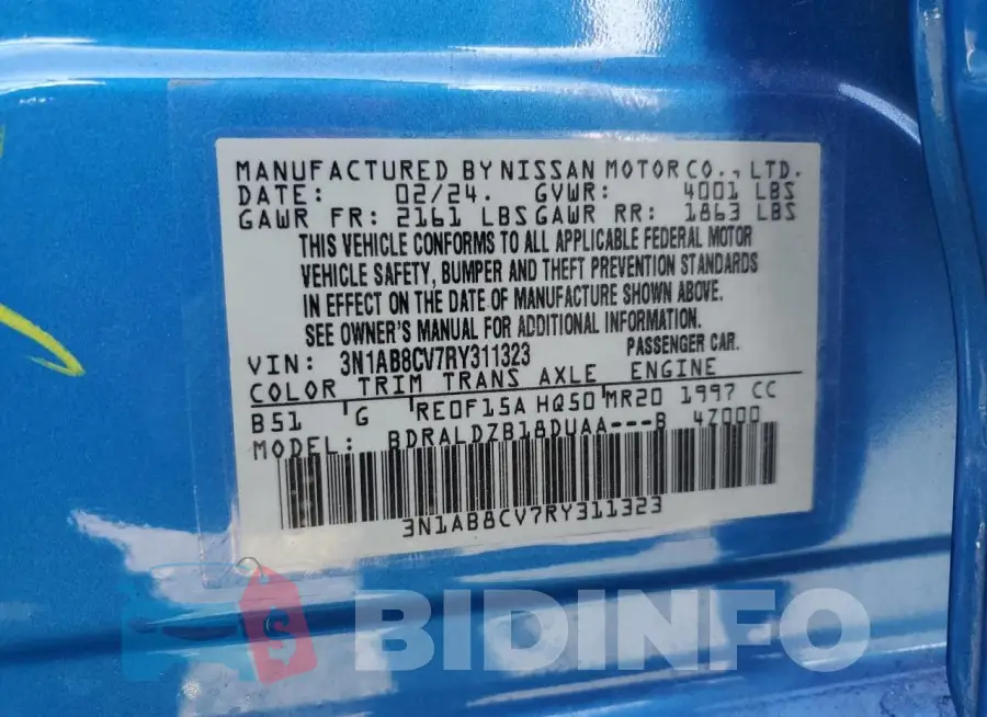 3N1AB8CV7RY311323 Photo# 12