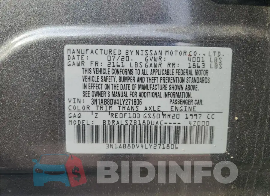 3N1AB8DV4LY271806 Photo# 12