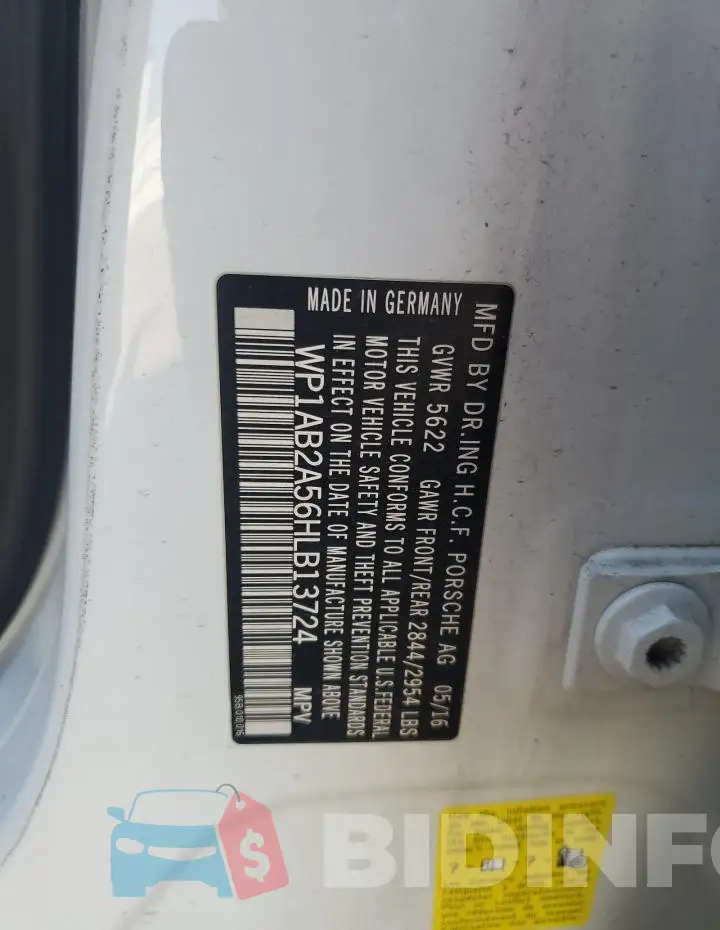 WP1AB2A56HLB13724 Photo# 12