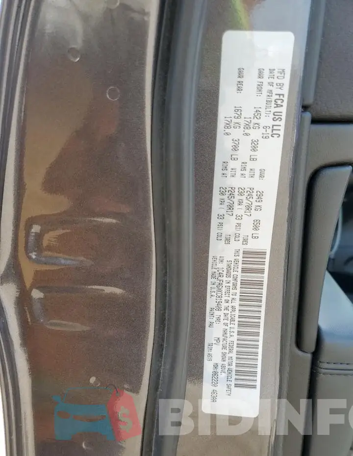 1C4RJFAGXKC819408 Photo# 13