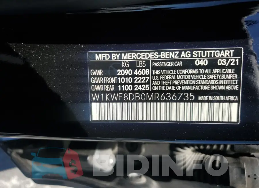 W1KWF8DB0MR636735 Photo# 12