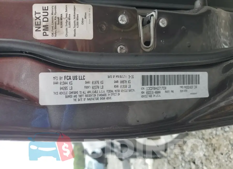 1C3CDFBB4GD717530 Photo# 13