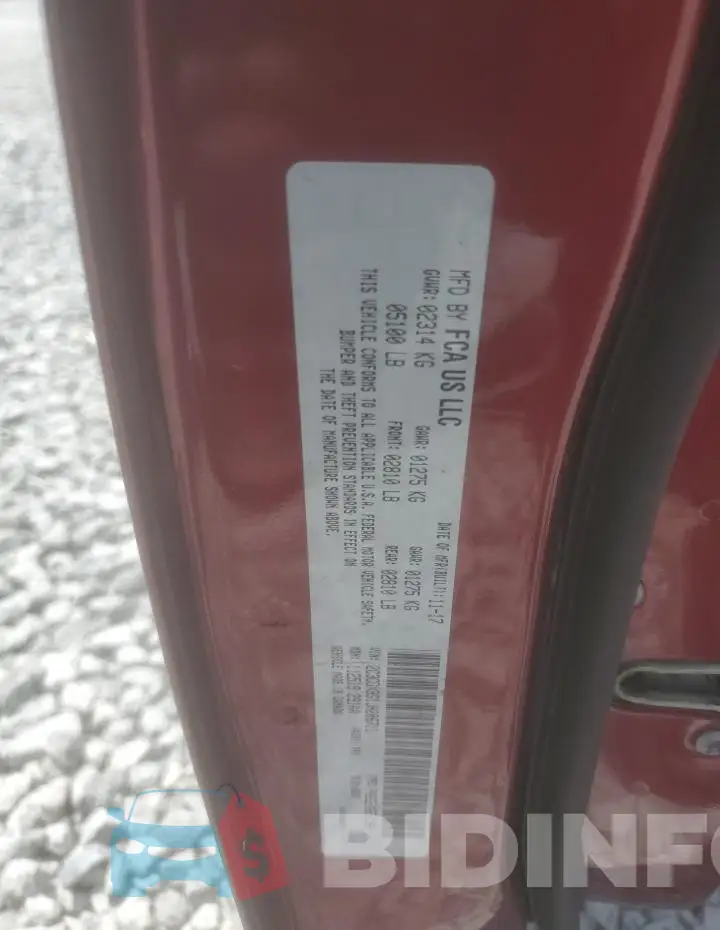 2C3CDXBG1JH206711 Photo# 12