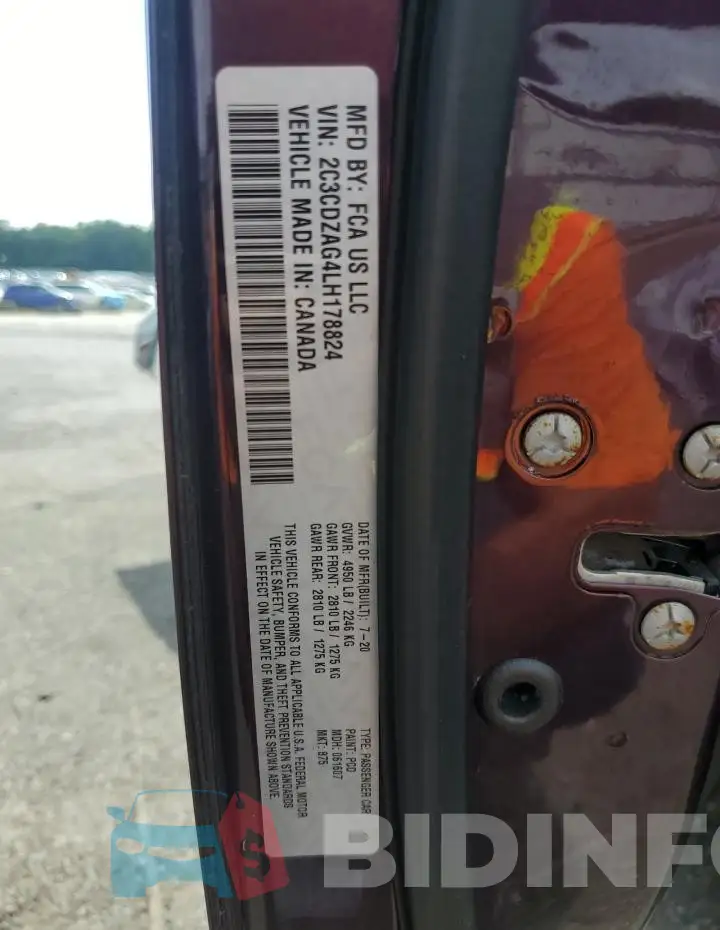 2C3CDZAG4LH178824 Photo# 13