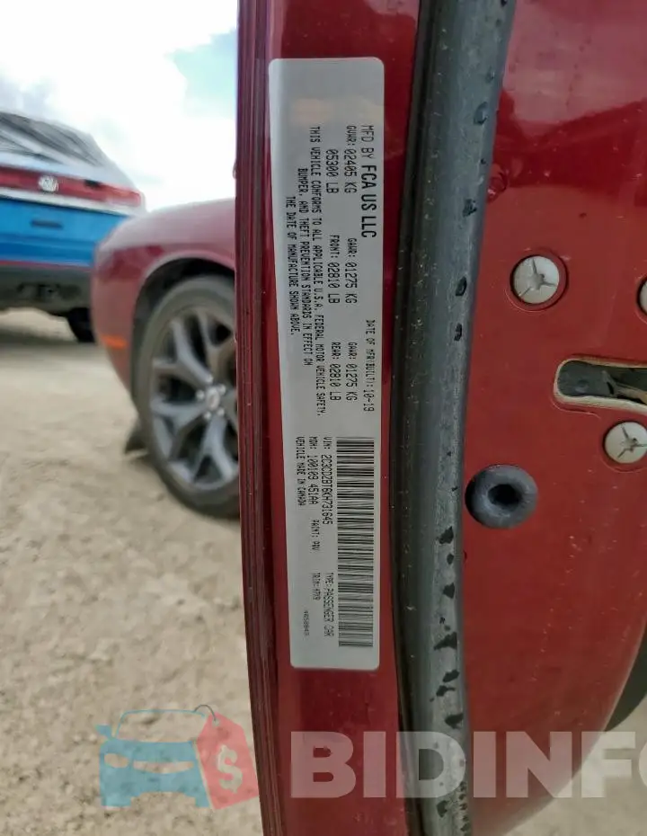 2C3CDZBT6KH731645 Photo# 12