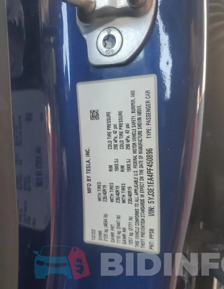 5YJ3E1EA4PF450896 Photo# 12