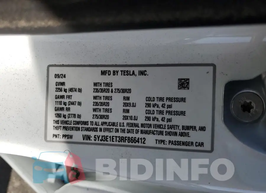5YJ3E1ET3RF866412 Photo# 12