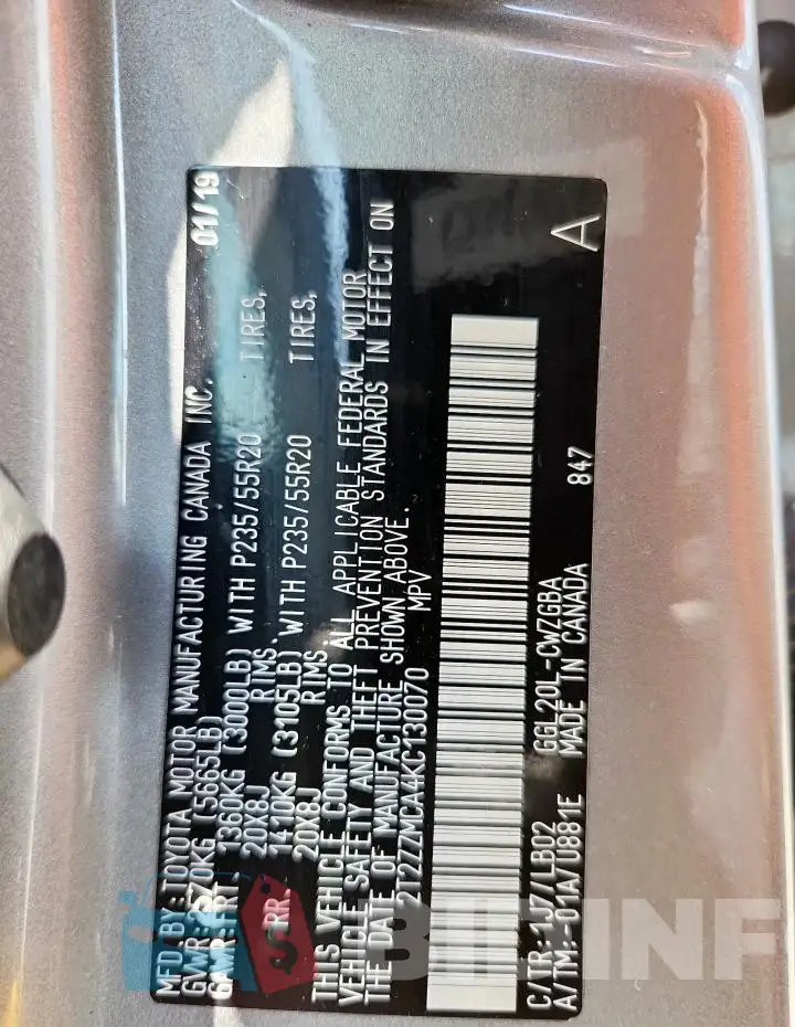 2T2ZZMCA4KC130070 Photo# 13