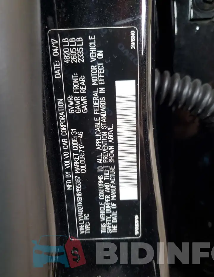 LYV402TK6HB195367 Photo# 12