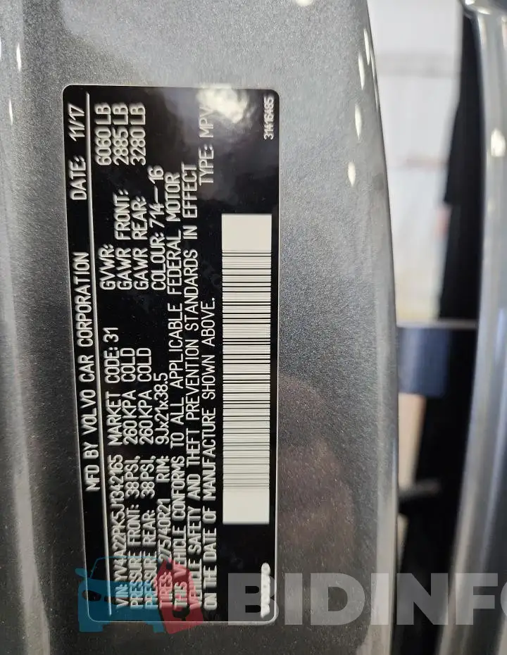 YV4A22PK5J1342165 Photo# 12