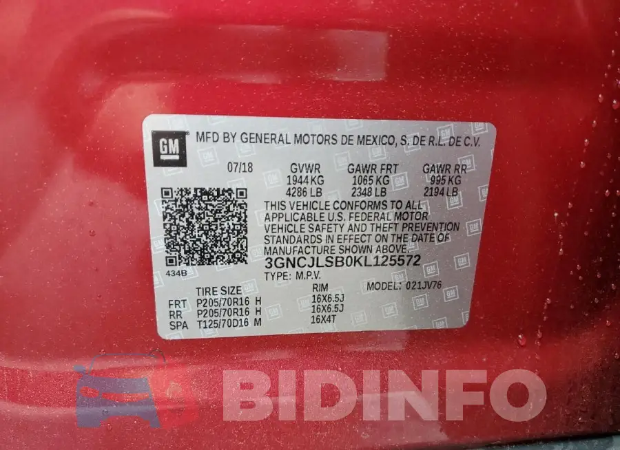 3GNCJLSB0KL125572 Photo# 13