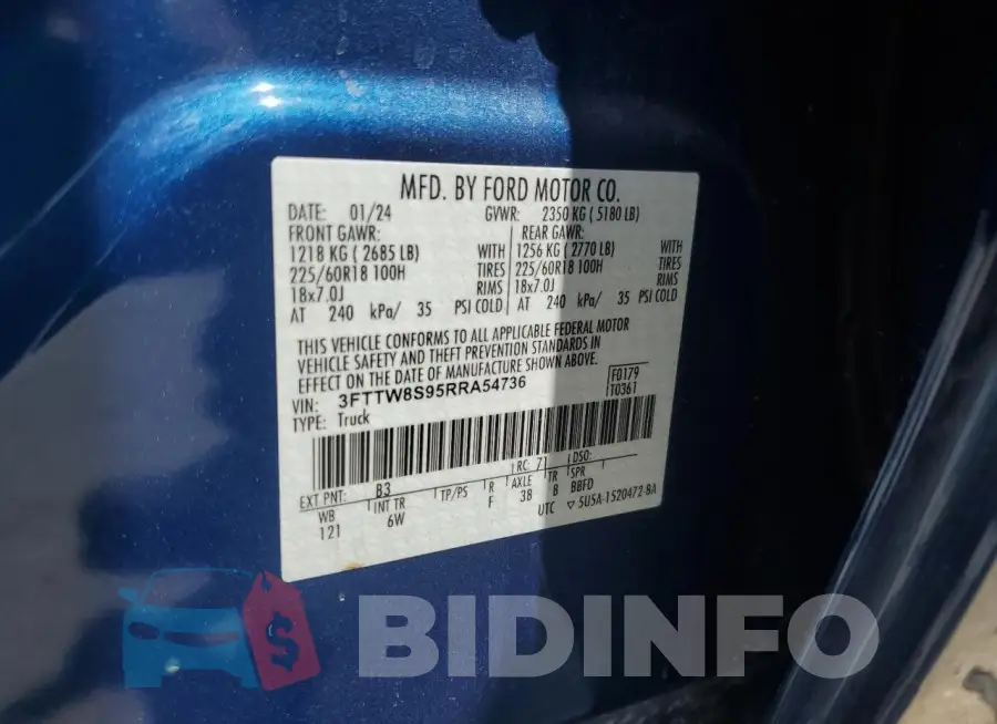 3FTTW8S95RRA54736 Photo# 12
