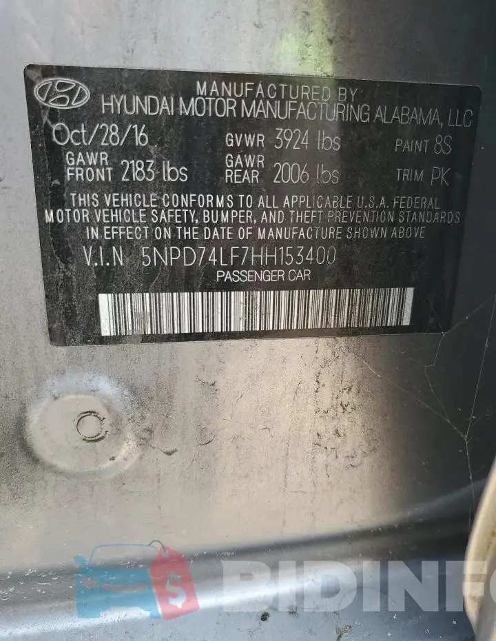 5NPD74LF7HH153400 Photo# 12