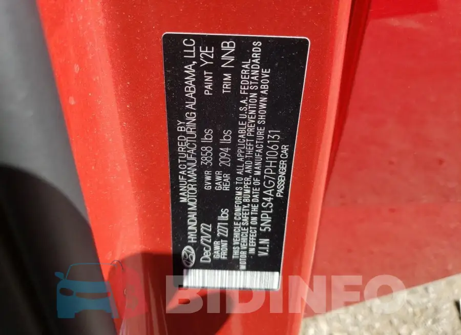 5NPLS4AG7PH106131 Photo# 13