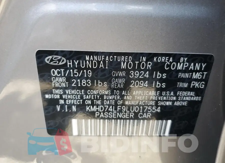 KMHD74LF9LU017554 Photo# 12