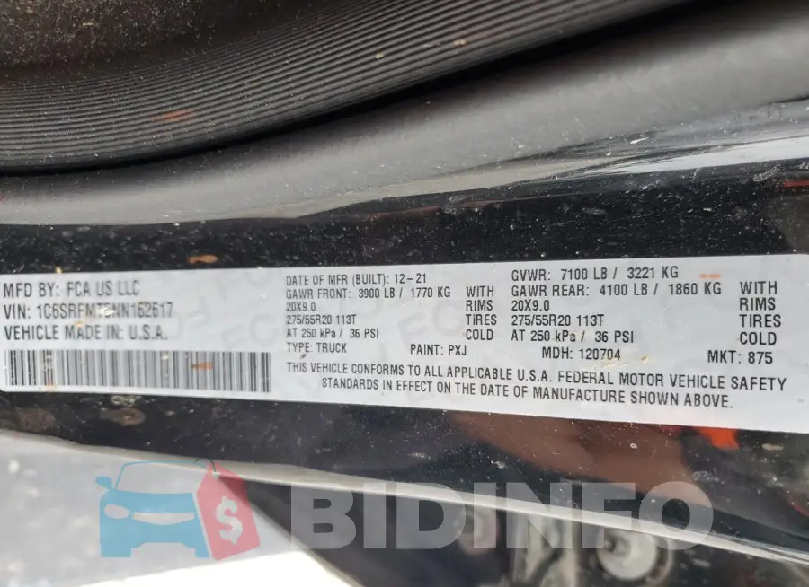 1C6SRFMT5NN162617 Photo# 12