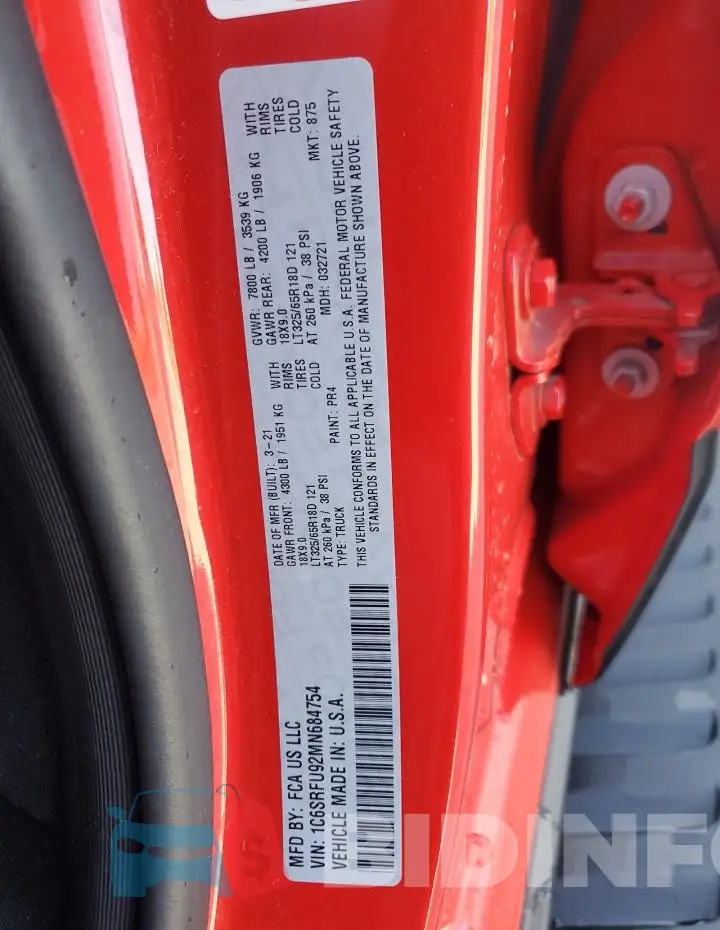 1C6SRFU92MN684754 Photo# 12