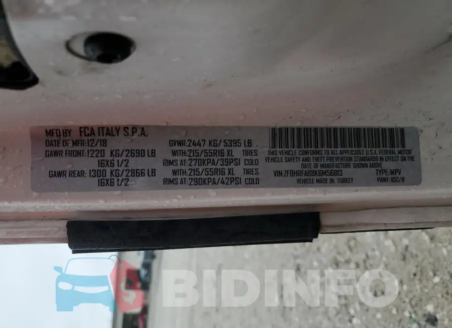 ZFBHRFAB8K6M56813 Photo# 13