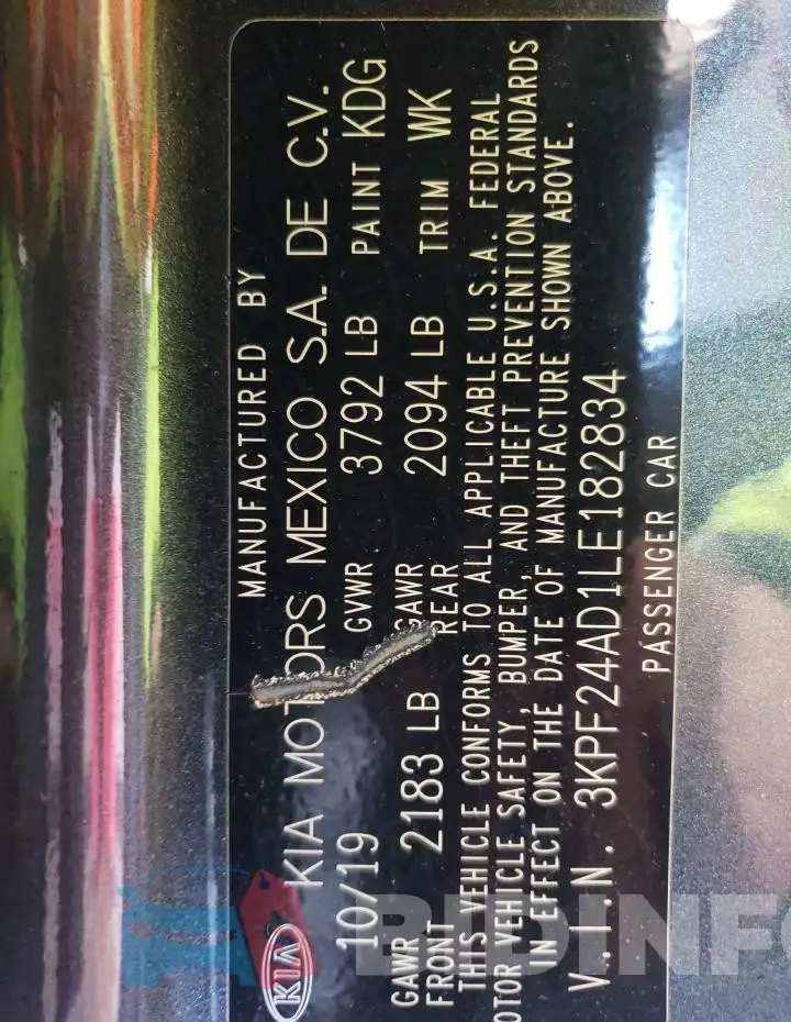3KPF24AD1LE182834 Photo# 12