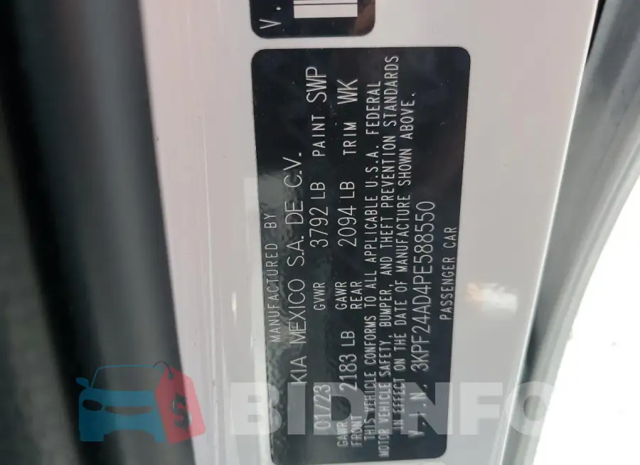3KPF24AD4PE588550 Photo# 12