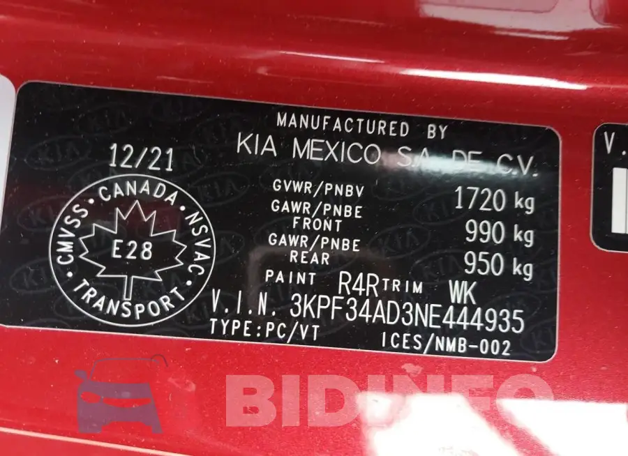 3KPF34AD3NE444935 Photo# 13