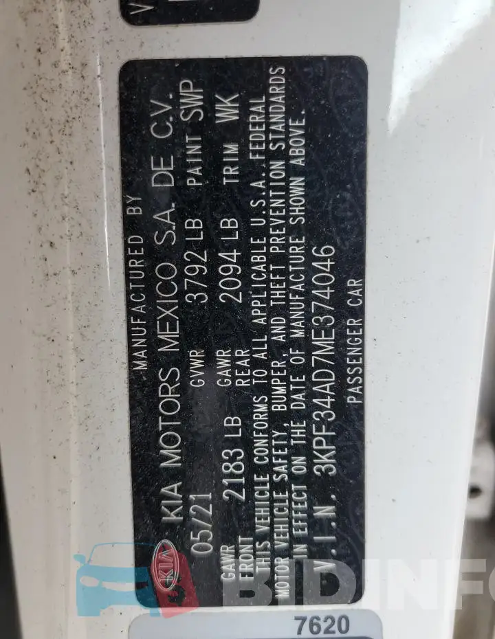 3KPF34AD7ME374046 Photo# 12