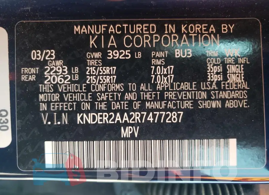 KNDER2AA2R7477287 Photo# 13