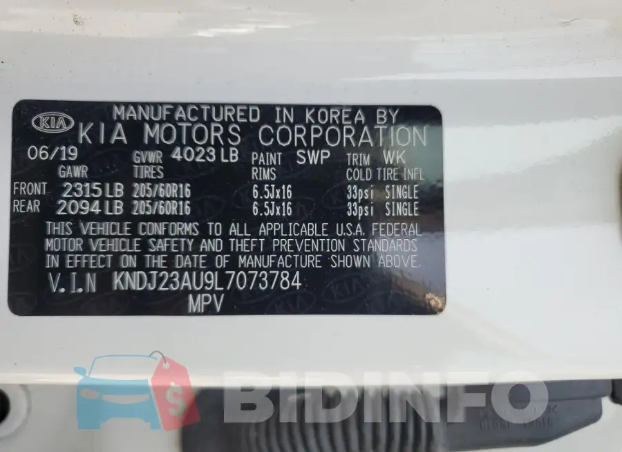 KNDJ23AU9L7073784 Photo# 14
