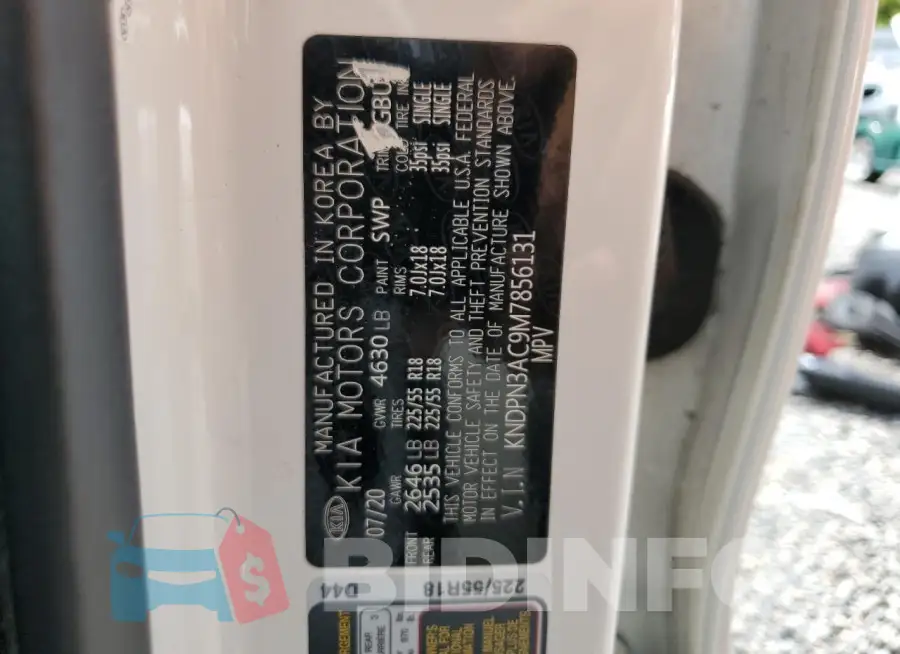 KNDPN3AC9M7856131 Photo# 14