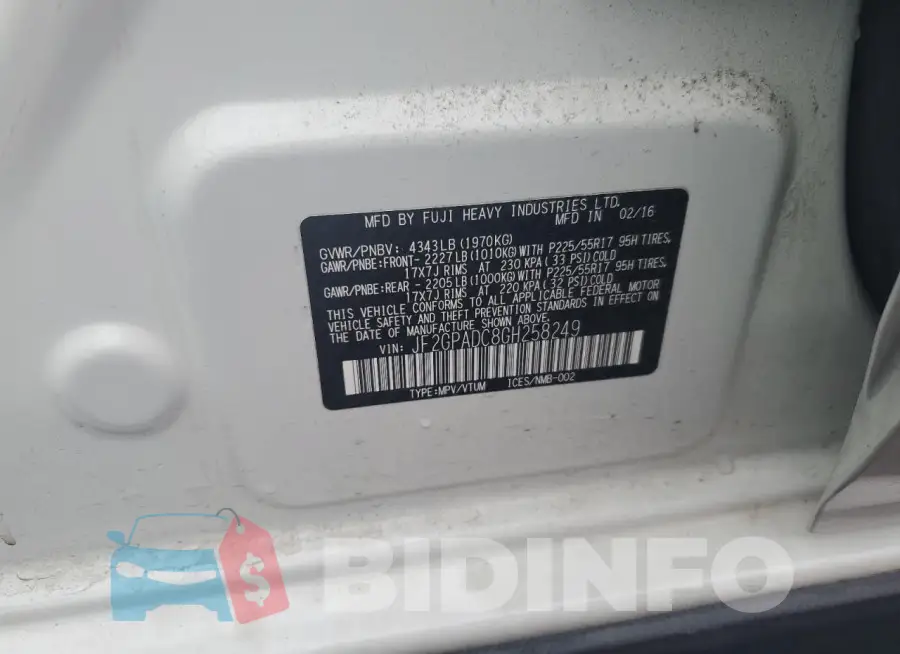 JF2GPADC8GH258249 Photo# 12