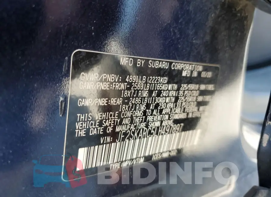 JF2SKARC5LH497897 Photo# 13
