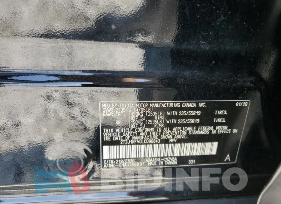 2T3J1RFV0LC090843 Photo# 13