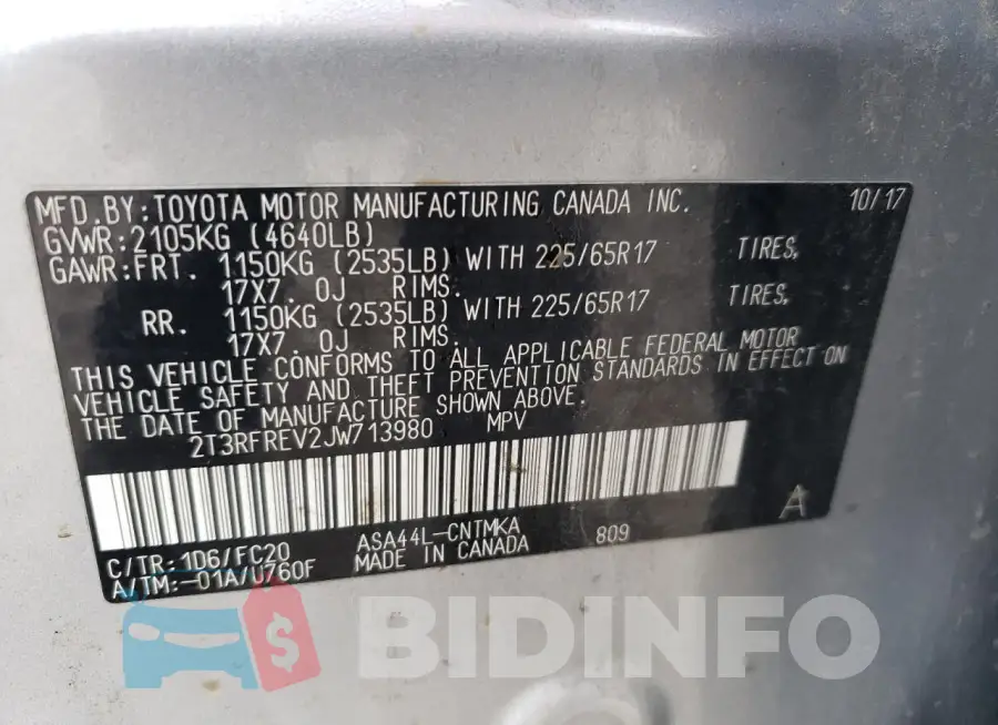 2T3RFREV2JW713980 Photo# 13