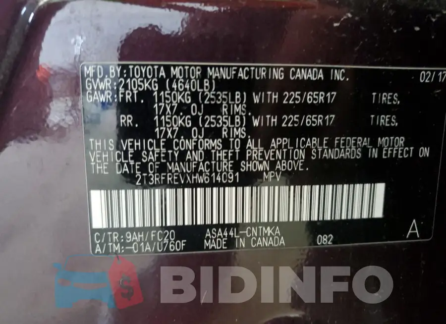 2T3RFREVXHW614091 Photo# 13