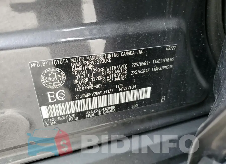 2T3RWRFV2NW131172 Photo# 13