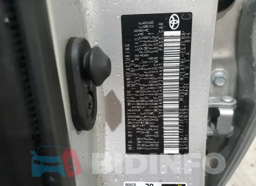 5YFB4MDE6RP204461 Photo# 12