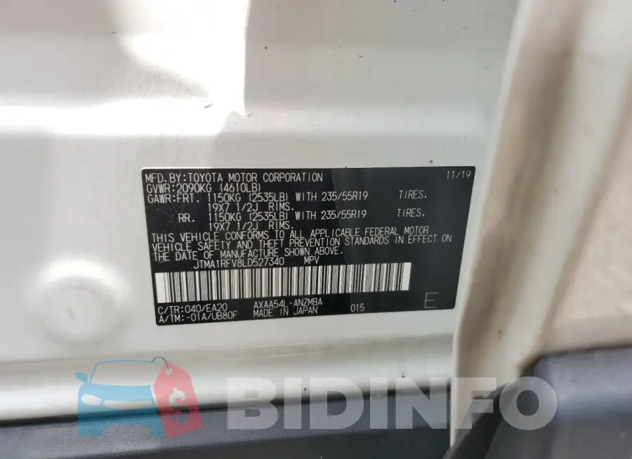 JTMA1RFV8LD527340 Photo# 14