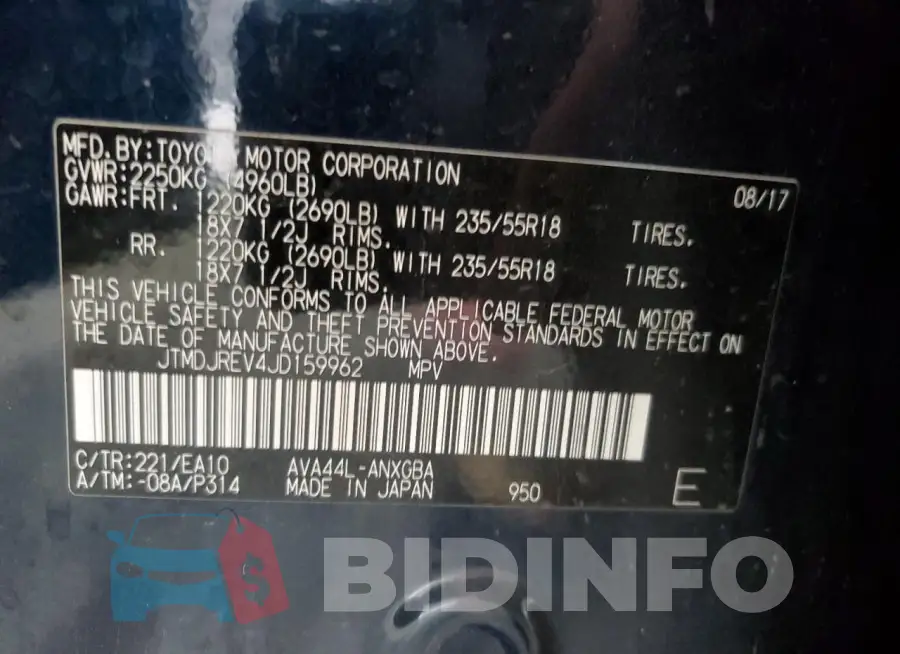 JTMDJREV4JD159962 Photo# 13