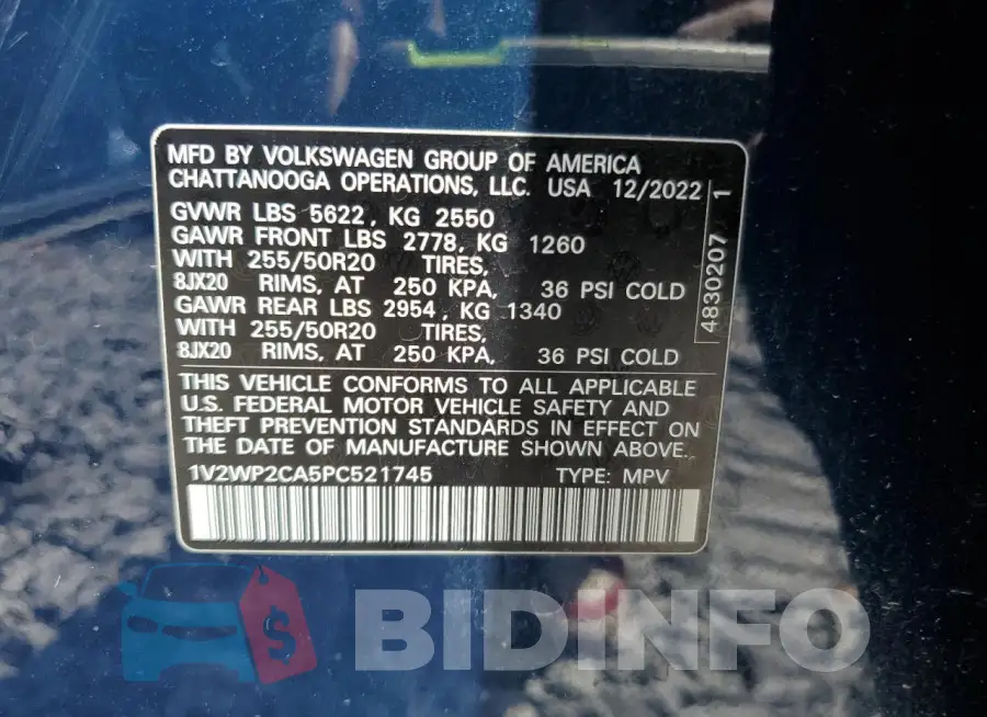 1V2WP2CA5PC521745 Photo# 14